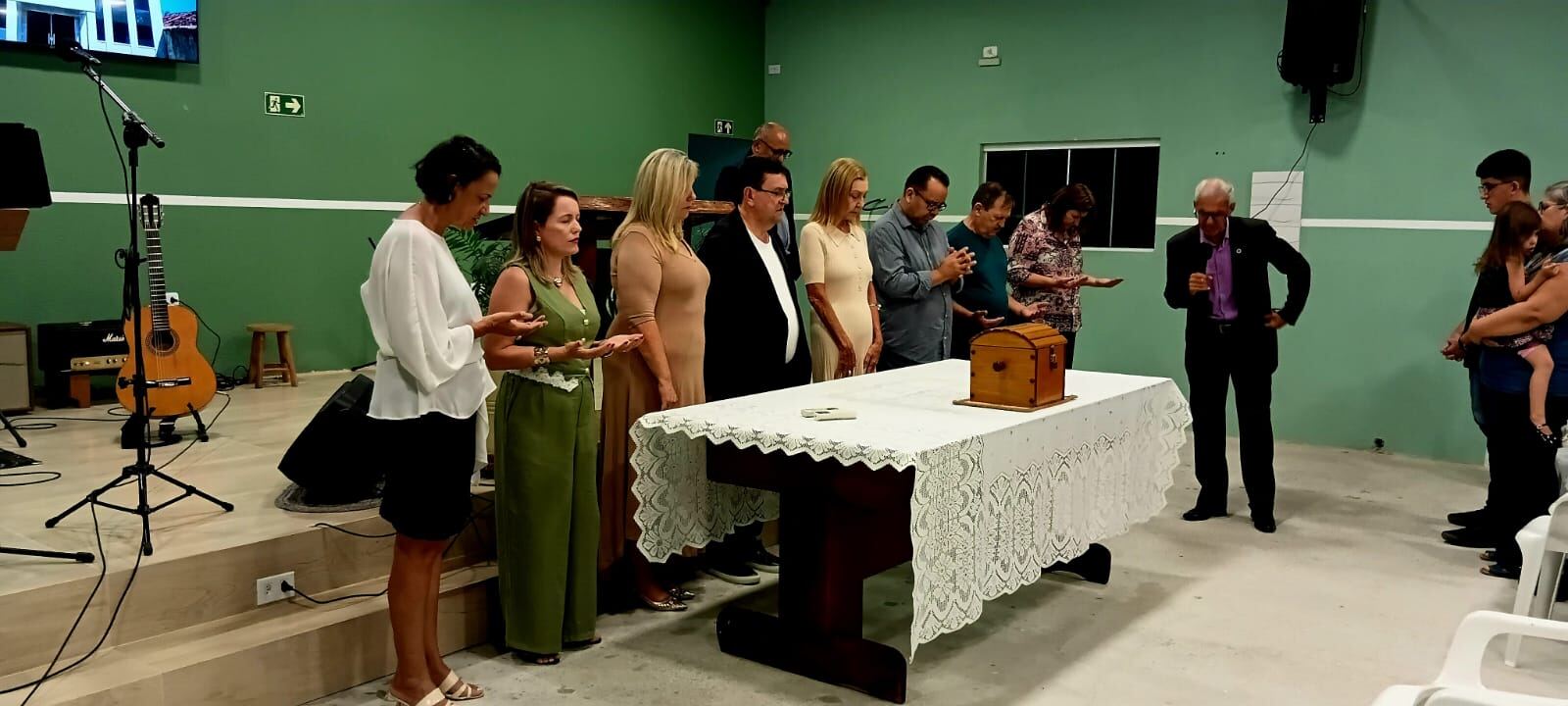 Momento de oração em ação de graças