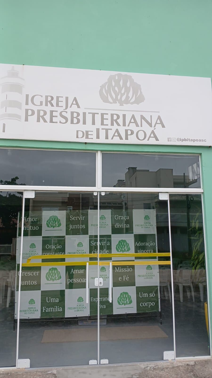 Fachada da Igreja Presbiteriana do Brasil de Itapoá - SC